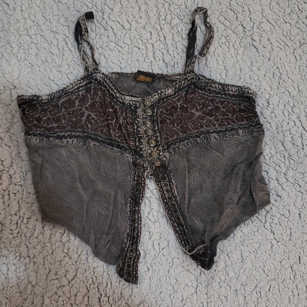 Geeta ladies crop top tank washed top